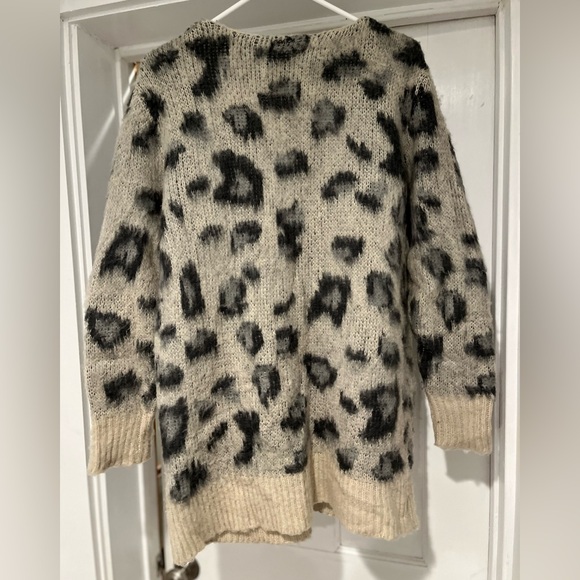 FREE PEOPLE oversized animal print cardigan - Picture 2 of 3